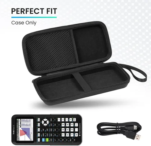 Vista 4 de Funda para calculadora gráfica para Texas Instruments TI-84 Plus CE, estuche protector para TI-83 Plus CE Ti-85 Ti-89 Ti-82 Plus/C CE, funda rígida