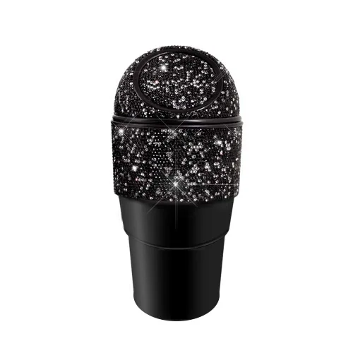 Vista 7 de Bling - Papelera de basura con tapa para automóvil, hogar, oficina, cocina, dormitorio.