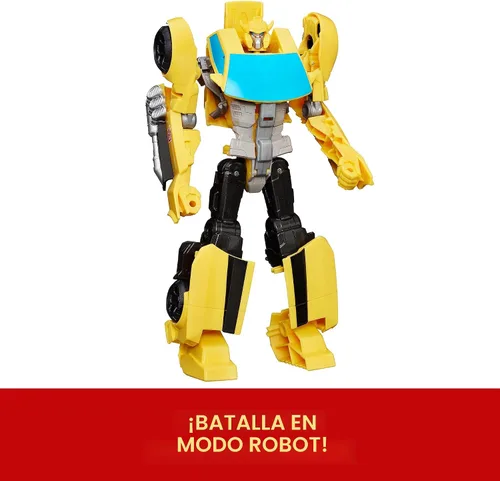Vista 4 de Transformers juguetes figura de acción heroica de Bumblebee - Figura atemporal de gran escala, se transforma en coche de juguete amarillo, 11