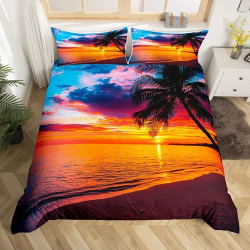 Vista 7 de Erosebridal Funda de edredón de leopardo, guepardo, funda de edredón de animales de sabana africana, juego de ropa de cama con estampado de leopardo