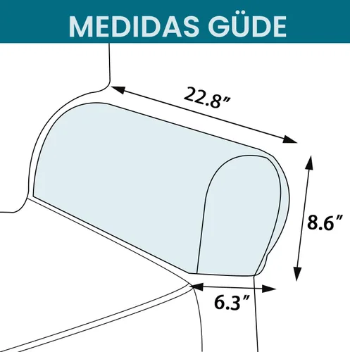 Vista 6 de Turquoize Fundas elásticas para reposabrazos para sillas y sofás, fundas para reposabrazos de sofá de elastano y jacquard, protector de muebles Negro