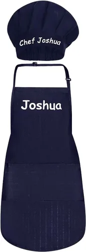 Vista 23 de Delantales personalizados para hombres y mujeres – Delantal personalizado con nombre bordado y bolsillos para cocina, pintura, manualidades, salón