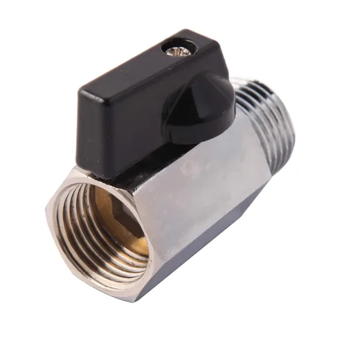 Vista 2 de Válvula de bola de latón mini NPT hembra x macho de 1/2