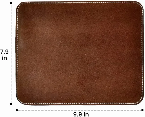 Vista 2 de Alfombrilla de cuero para mouse – Alfombrilla de escritorio antideslizante
