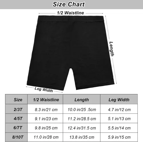 Vista 2 de Resinta 6 Pack Toddler Girls Shorts Bike Dance Shorts