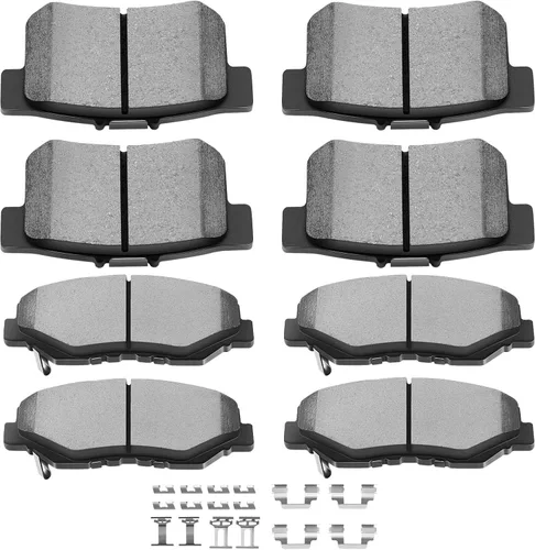 Vista 9 de SCITOO Kits de pastillas de freno de cerámica D465 D374 Reemplazo delantero y trasero para Acura CL 1997-1999, para Honda Civic 2002-2003 200-2011