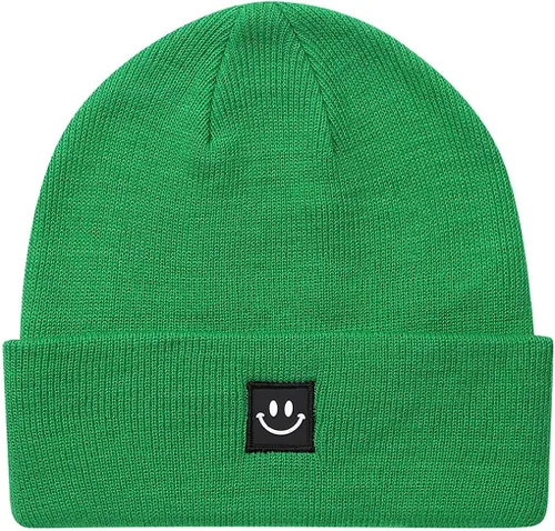 Vista 8 de MaxNova Gorro de punto con cara sonriente para hombres/mujeres
