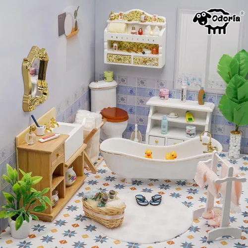 Vista 9 de Odoria 1/12 Miniatura Cama Individual Muebles Accesorios