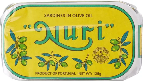 Vista 5 de NURI Sardinas portuguesas en aceite de oliva - Paquete de 10 - (latas de 4.4 onzas)