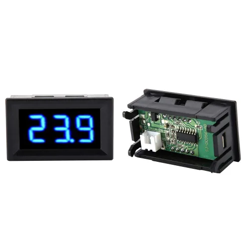 Vista 6 de Voltímetro de 0.56 pulgadas de dos cables DC 2.5-30 V pantalla LED digital medidor de voltímetro digital para batería de 12 V 24 V coche