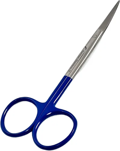 Vista 3 de 1EA IRIS MICRO TIJERAS CURVADAS 4.5" SUPERCUT AZUL CYNAMED
