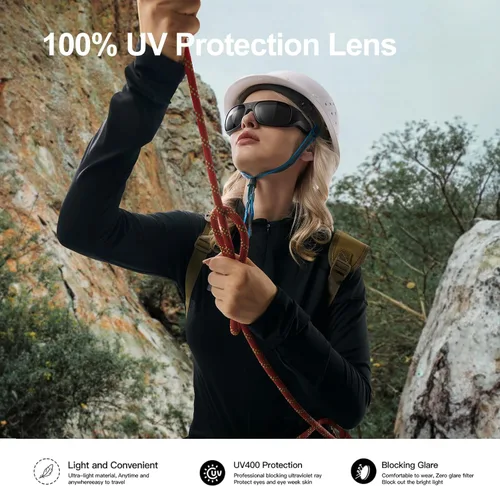Vista 2 de OhO sunshine 4K UHD Camera Sunglasses, Record-While-Charging, Water Resistant, UV Protection Lenses, Unisex