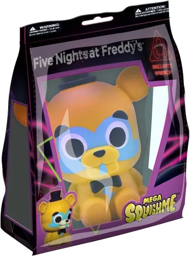 Vista 7 de Five Nights at Freddy's Security Breach Glamrock Freddy Mega SquishMe - Juguete de espuma con aroma a fresa de 6 ″