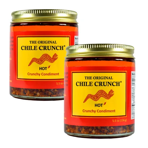 Vista 9 de CHILE CRUNCH - Condimento Crujiente Picante de Chipotle - Chiles Asados Totalmente Naturales, Salsa Crujiente de Ajo y Cebolla - Vegano, Sin Gluten
