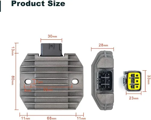 Vista 5 de Regulador de Voltaje Rectificador para Yamaha Big Bear 400 XVS 125 200 650 1100 V-Star Rhino 660 Kodiak 450 Grizzly 350 600 Raptor 700 WR250R TMAX