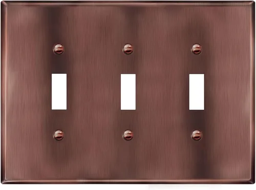 Vista 40 de LIDER Placa de Pared de Metal para Interruptor de Luz de Palanca, Cubierta de Interruptor de Acero Inoxidable, Resistente a la Corrosión