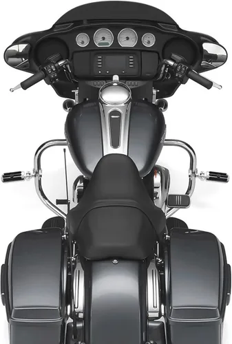 Vista 2 de Estriberas de carretera para motocicleta de 1 a 1 1/3 pulgadas con protector de motor, reposapiés de carretera para Harley Indian Yamaha Honda