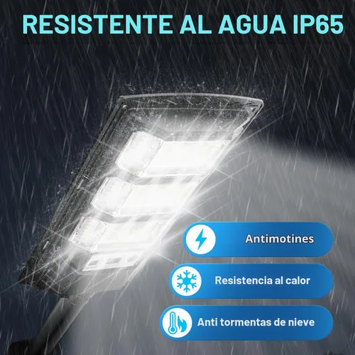 Vista 8 de Paquete de 2 luces solares de calle de inducción impermeables para exteriores, 6500 K, foco de seguridad con sensor de movimiento de control remoto