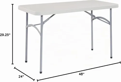 Vista 10 de Mesa cuadrada de resina multiuso Office Star Work Smart 36 x 36 x 29 pulgadas, MetalPlástico/Resina, Negro