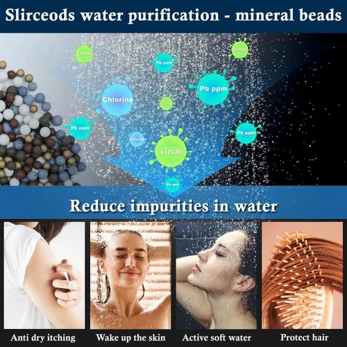 Vista 9 de Filtro de ducha compatible con FEELSO 3 pulverizadores y 4 pulverizadores filtrados con cabezal de ducha de mano Slirceods Paquete de 3 filtros