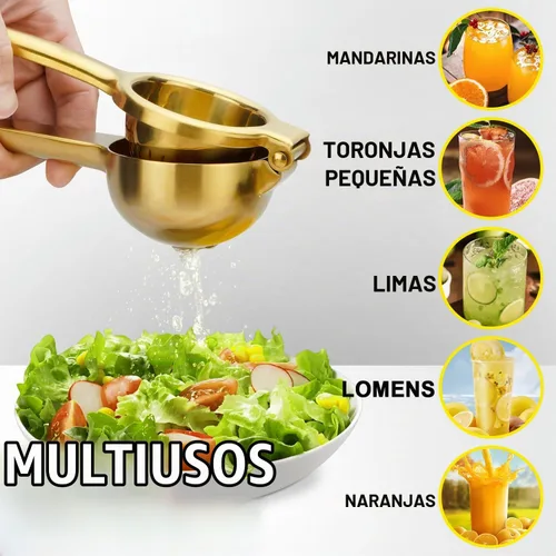 Vista 5 de SHIKORI Exprimidor de limón, exprimidor de mano grande y resistente para limón, prensa manual de acero inoxidable, exprimidor de cítricos