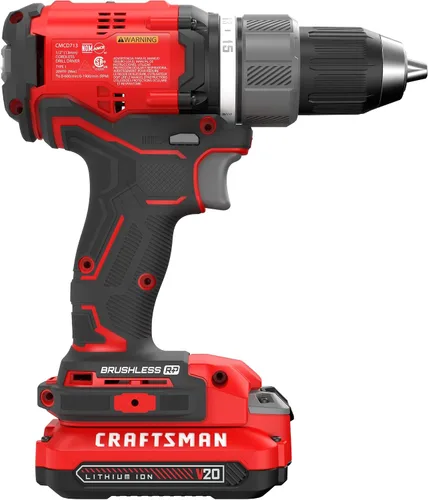 Vista 5 de CRAFTSMAN RP+ Kit de taladro/destornillador inalámbrico, con 2 baterías y cargador, sin escobillas (CMCD713C2)