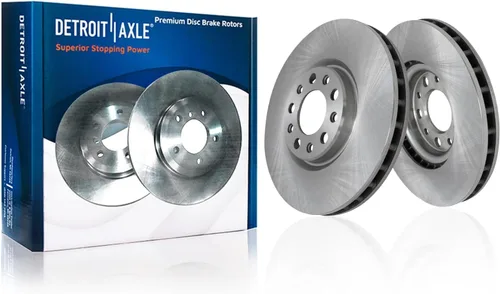 Vista 236 de Detroit Axle - Rotores de freno delantero para 04-13 Mazda 3 Rotores de frenos de disco 06-15 Mazda 5 Reemplazo: Rotor regular delantero de 11.81