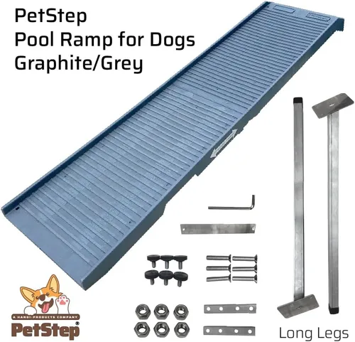 Vista 4 de PetStep Rampa para perros, para piscinas, patas estándar, grafito/gris