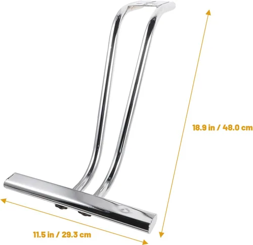 Vista 4 de Silla de salón Pedal universal Silla de salón Reposapiés Reposapiés Universal Reposapiés Pedal s Reposapiés Trípode de acero inoxidable Almohadillas