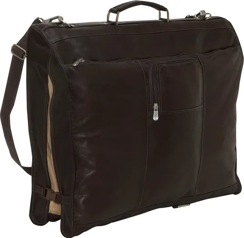 Vista 4 de Piel Leather Bolsa de ropa Elite, Chocolate, Bolsa de ropa Elite