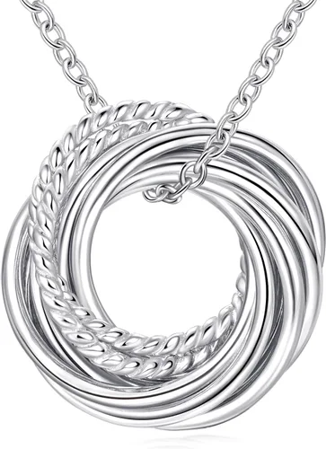 Vista 13 de Regalos de cumpleaños para mujer, collar de plata de ley 30, 40, 50, 60, 70, 80, 90, cumpleaños, 3, 4, 5, 6, 7, 8, 9, joyería de la década de 30
