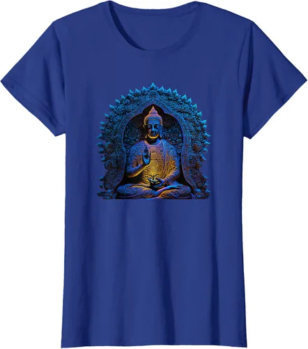 Vista 86 de Estatua de Buda Yoga Budismo Zen Buddhism Meditation T-Shirt Negro