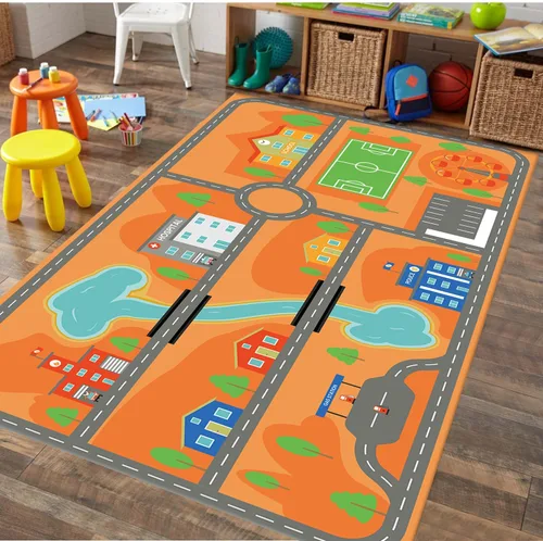 Vista 8 de Alfombra de números para niños, 3 x 4 pies, alfombra de área de aprendizaje educativa de números y formas, alfombra colorida de retazos para jugar