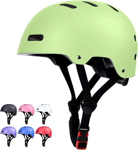 Vista 10 de Casco de patineta y bicicleta para adultos, mujeres, hombres, jóvenes y niños (2-3-5-8-14+ años, niños y niñas) - Casco ajustable multideporte