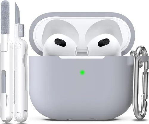 Vista 77 de R-fun for AirPods 2nd/1st Case Silicone Cover, Banana Violet Violeta plátano