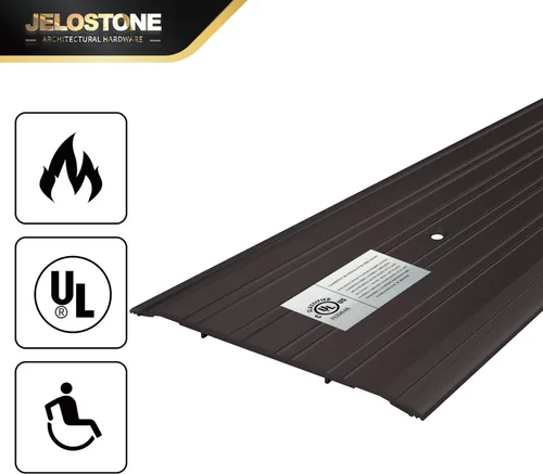 Vista 3 de 6" W x 1/4" H x 36" L - Commercial Aluminum Door Threshold(Dark Bronze Anodized)- Door Saddle- ADA accessible Barrier Free- Fire Rated- Door Bronce