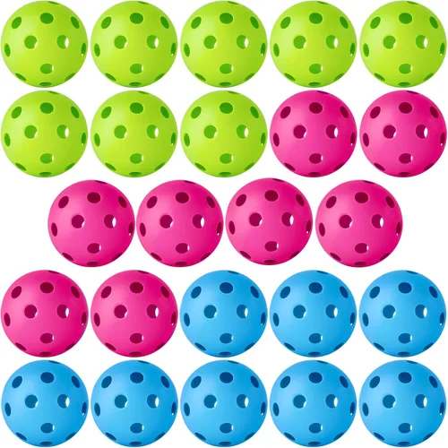 Vista 15 de Coopay Paquete de 24/80 pelotas de práctica de béisbol, bolas de entrenamiento de plástico, bolas de softball huecas ligeras para golpe, Verde