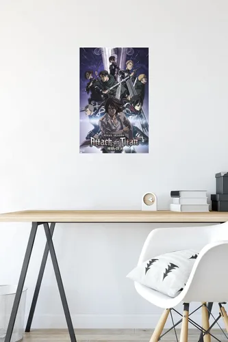Vista 4 de Trends International Attack on Titan: Season 4 - Póster de pared Key Visual 2, 14.72 x 22.37 pulgadas, versión premium sin marco