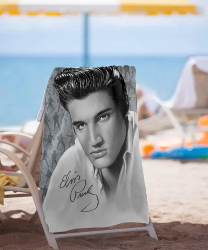 Vista 2 de Trevco Elvis Presley Moves - Toalla de playa con licencia oficial de 30 x 60 pulgadas