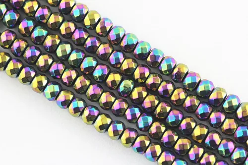 Vista 2 de BRCbeads Cuentas sueltas con piedras preciosas de hematita múltiple de 0.118 x 0.157 in aproximadamente, 15.5 pulgadas, 145 unidades, 1 hebra por