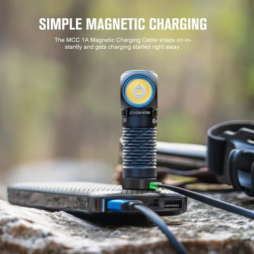 Vista 6 de OLIGHT Perun 2 Mini linterna frontal LED de 1100 lúmenes, linterna frontal recargable con opción de luz roja, ideal para trabajar, senderismo, Negro