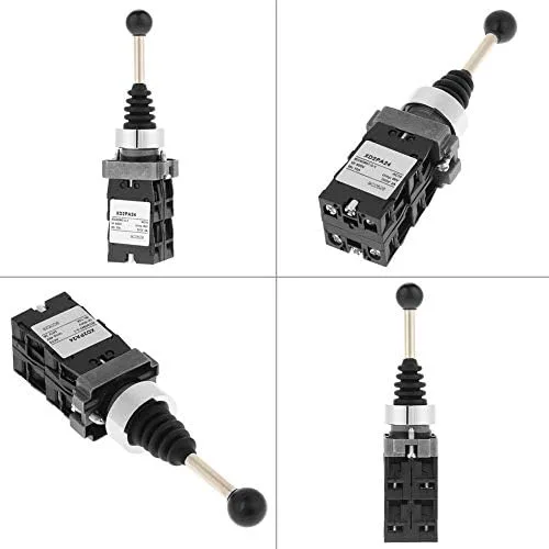Vista 7 de Interruptor de palanca de mando de 4 posiciones, Controladores de joystick Interruptor de retorno de resorte Joy Stick Control Reemplazo Negro
