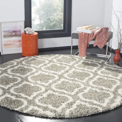 Vista 17 de SAFAVIEH Hudson Shag Collection - Alfombra decorativa de 2 x 3 pies, diseño marroquí, color gris y marfil, no desprende pelusa y de fácil cuidado, 2