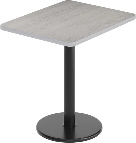 Vista 4 de Flash Furniture Mesa rectangular laminada negra de 24 x 30 pulgadas con base de altura de mesa redonda de 18 pulgadas