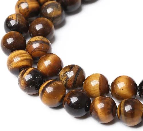 Vista 30 de 100 cuentas de piedra multicolor natural de 0.236 pulgadas (0.236 in), cuentas espaciadoras sueltas redondas para hacer pulseras, collares, aretes