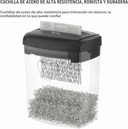 Vista 3 de Suntiko Trituradora de corte cruzado para oficina en casa de 12 hojas