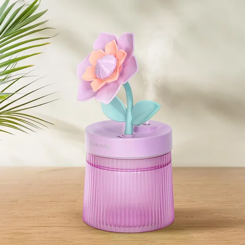 Vista 11 de Mini humidificador de flores bonitas, humidificadores de escritorio pequeños de niebla fría, humidificadores portátiles de escritorio personal USB