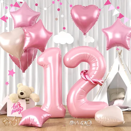 Vista 78 de Globos dorados de color champán con el número 11, globos de oro claro, globo de aluminio dorado con forma de corazón con estrella y globo largo