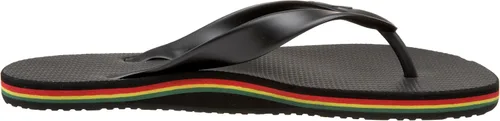 Vista 6 de Scott Hawaii Jawaiian Rasta - Pantuflas de goma de doble enchufe para hombre, calzado de playa, sandalia antideslizante para barco, plantilla más