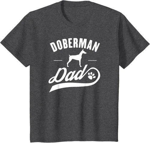 Vista 33 de Doberman Dad - Camiseta para amante del dueño del perro, Negro, S